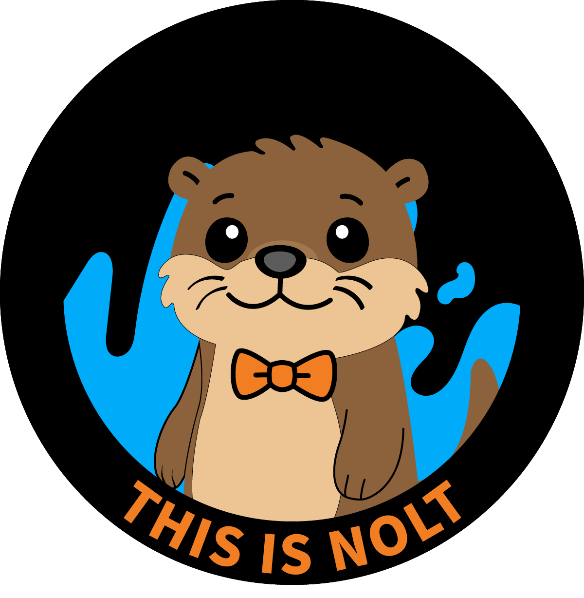 Otter Logo Black BG